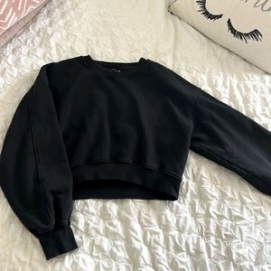 Zara size small black cropped crew neck.